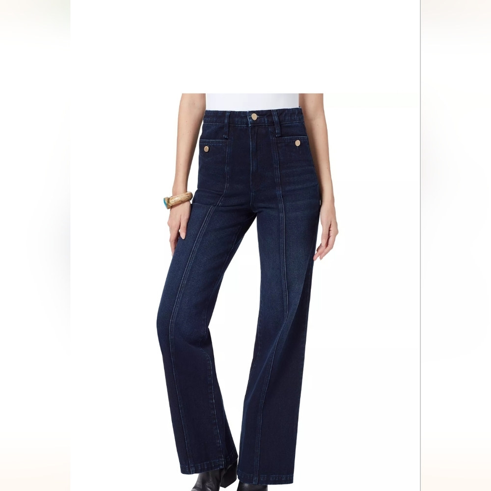 Sam Edelman Codie High-Rise Wide-Leg Jeans - Size 31